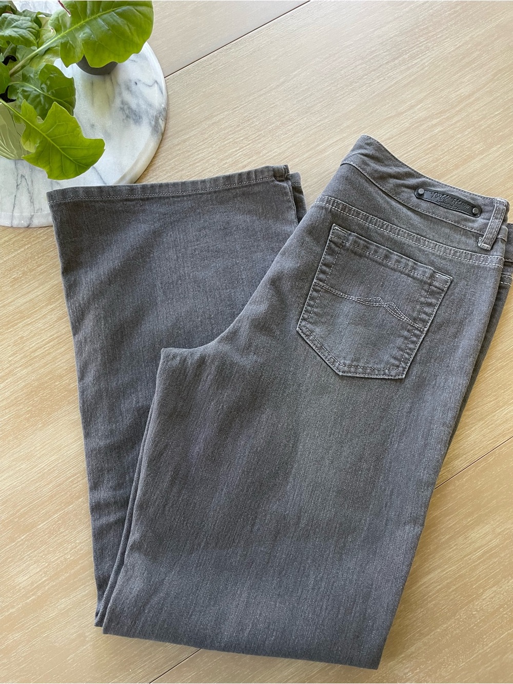 Ruff Hewn Charcoal Gray Wide Leg Jeans
